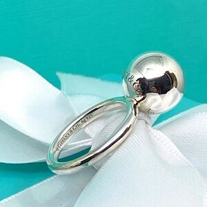 Tiffany 12mm hardware ring 925 silver size 4.5 New with box Retired